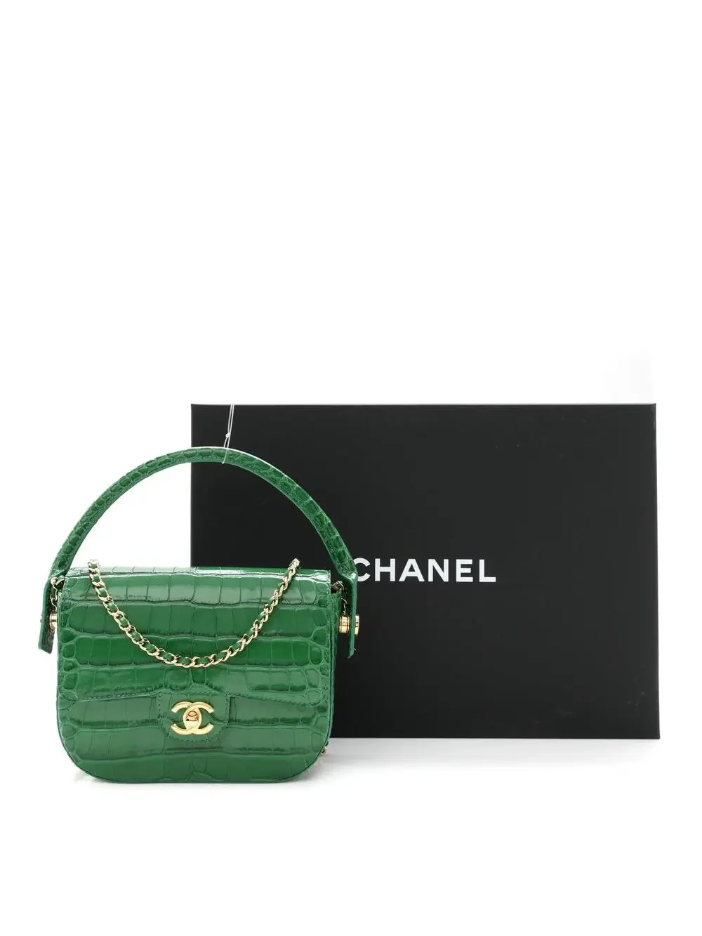 Chanel Calfskin Crocodile Embossed Turn #359251C72B